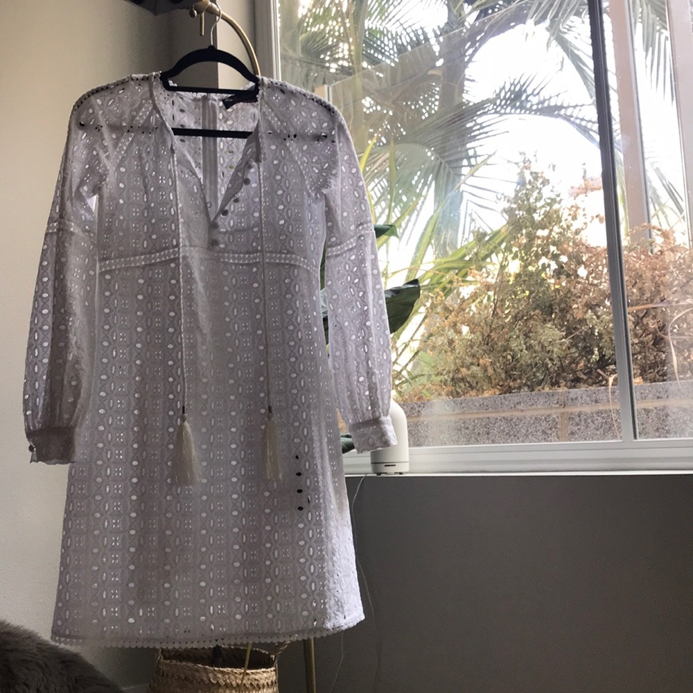 The Kooples Sunrise White Eyelet Dress